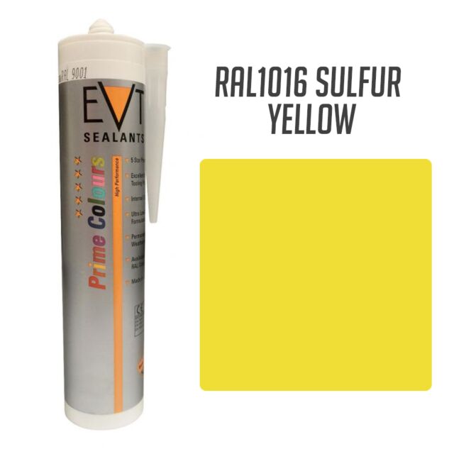 EVT SULFUR YELLOW RAL1016 PRIME COLOUR SILICONE 300ML