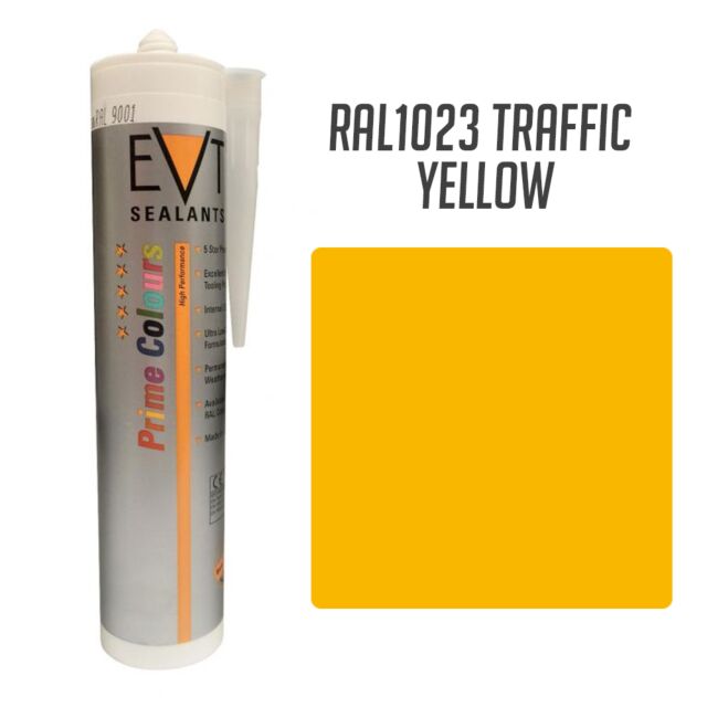 EVT TRAFFIC YELLOW RAL1023 PRIME COLOUR SILICONE 300ML