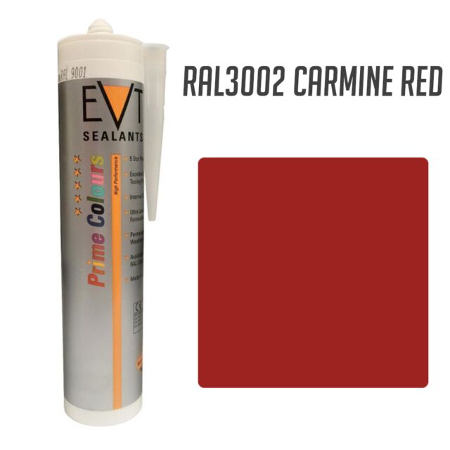 EVT CARMINE RED RAL3002 PRIME COLOUR SILICONE 300ML