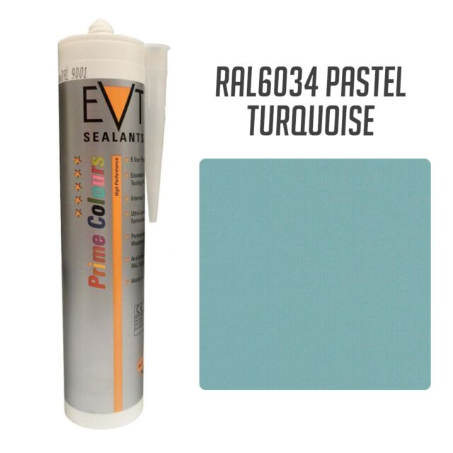 EVT PASTEL TURQUOISE RAL6034 PRIME COLOUR SILICONE 300ML