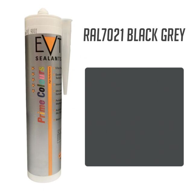 EVT BLACK GREY RAL7021 PRIME COLOUR SILICONE 300ML