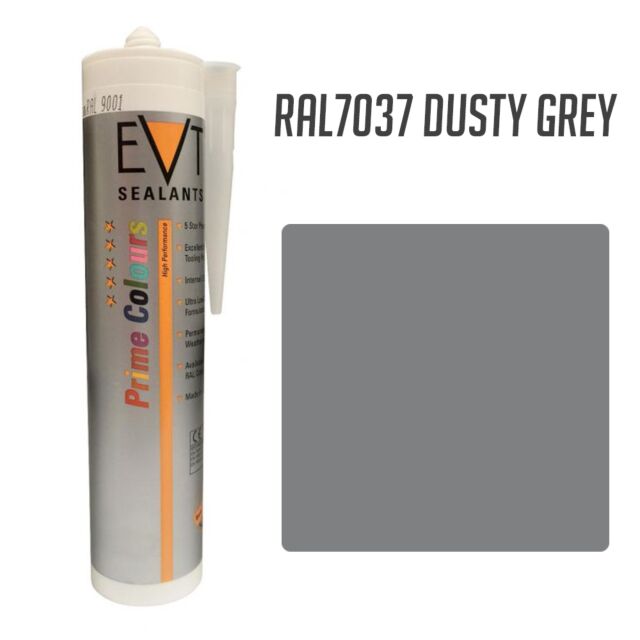 EVT DUSTY GREY RAL7037 PRIME COLOUR SILICONE 300ML