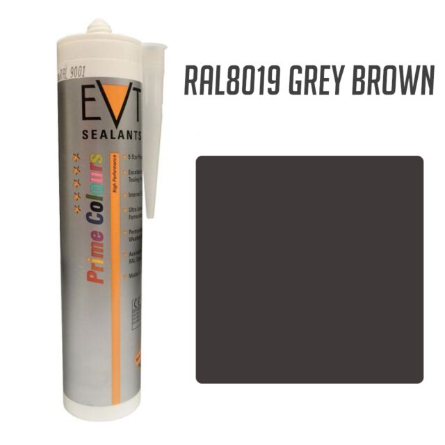 EVT GREY BROWN RAL8019 PRIME COLOUR SILICONE 300ML