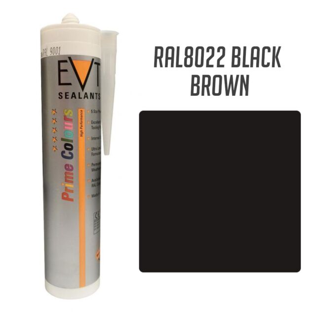 EVT BLACK BROWN RAL8022 PRIME COLOUR SILICONE 300ML