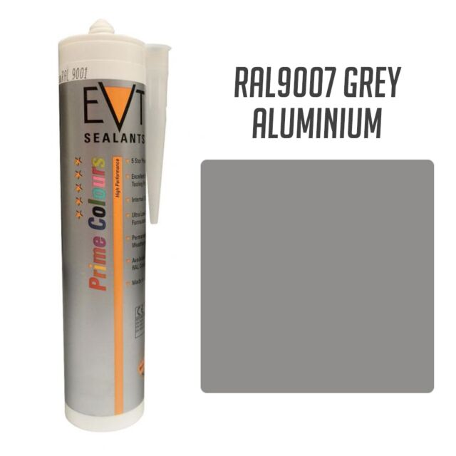 EVT GREY ALUMINIUM RAL9007 PRIME COLOUR SILICONE 300ML