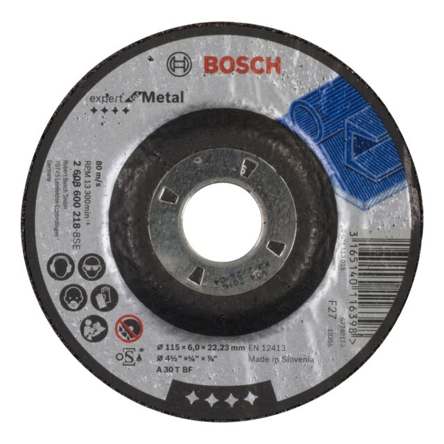 BOSCH 115MM METAL GRIND DISC 2608 600 218