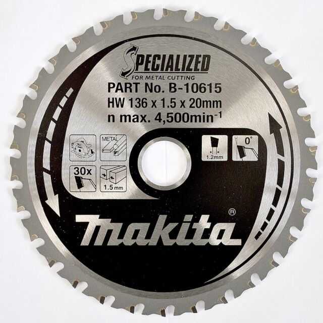 MAKITA B-33526 136MM 30TOOTH 20MM BORE METAL CUT SAWBLADE