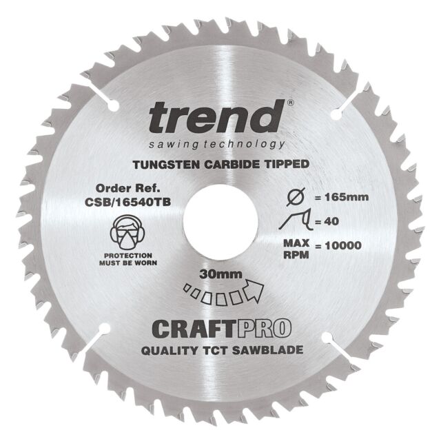 CSB/16540TB TREND 165MM 40T 30MM BORE BLADE