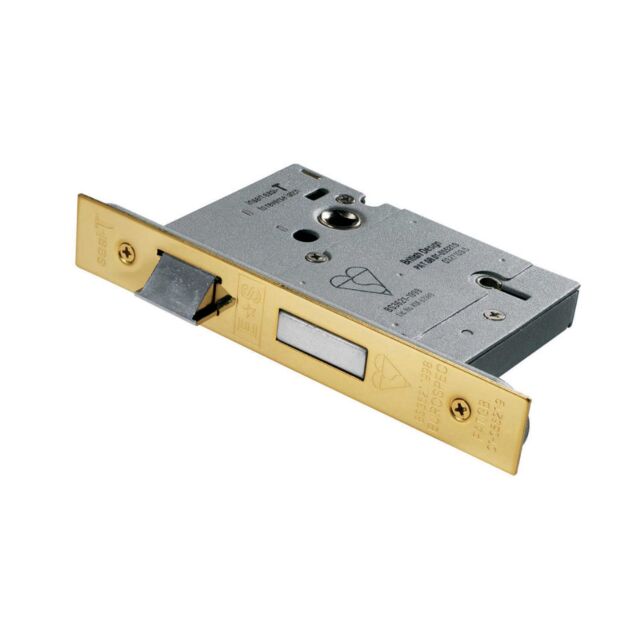 EUROSPEC LSB5525 5L SASHLOCK B.S. 2.1/2" BRASS (PVD)