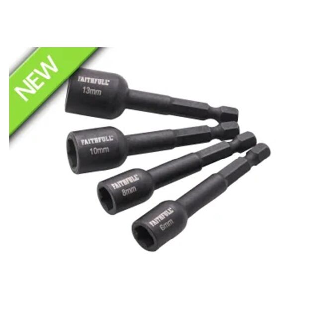 4 Piece Impact Nut Driver Set Faithfull