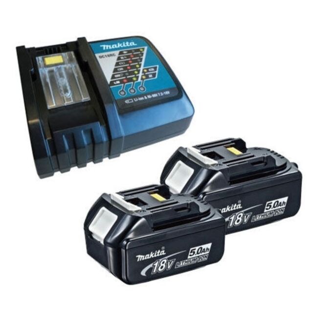 MAKITA BL1850 18V BATTERY X 2 + DC18RC CHARGER