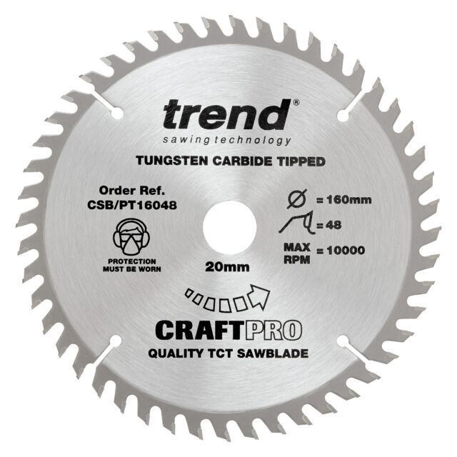 160MM X 48T X 20MM TREND PLUNGE SAW BLADE FOR FESTOOL TS55 CSB/PT16048