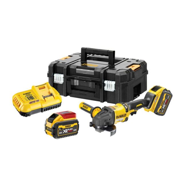 DEWALT DCG418X2 54V FLEXVOLT 125MM ANGLE GRINDER 2 X 9AH