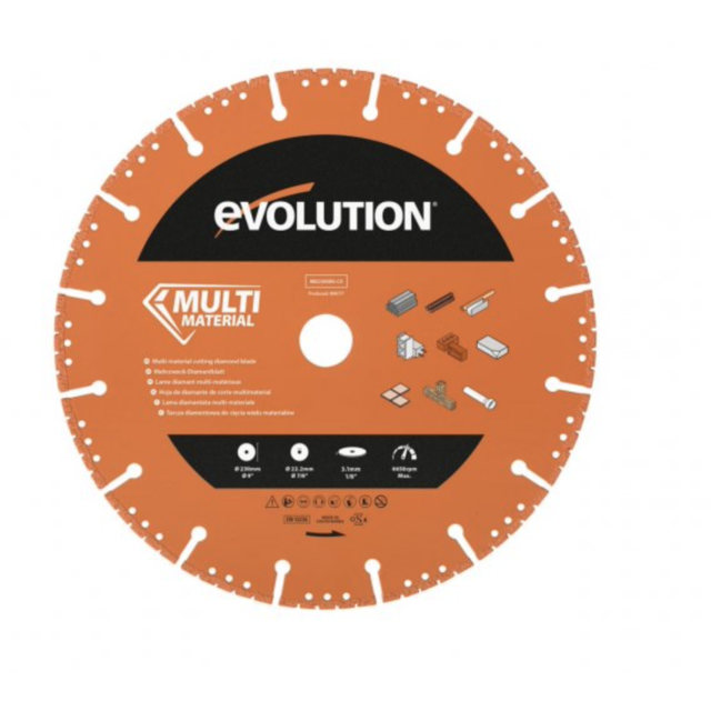 EVOLUTION MD230SEG-CS 230MM MULTI MATERIAL DIAMOND BLADE