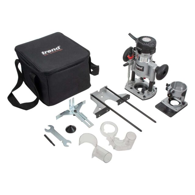 TREND T1EPS TRIM & PLUNGE 1/4" ROUTER KIT 240V