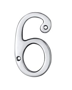 N6CP NUMERAL NUMBER 6 C/P CHROME