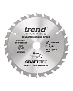 CSB/16524T TREND 165MM 24T 20MM BORE THIN BLADE