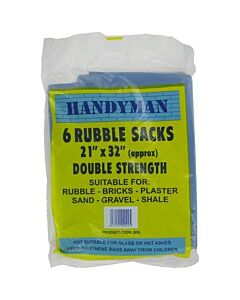 RUBBLE SACK 21"X 32" 6 PACK