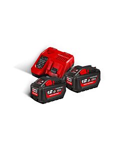 MILWAUKEE M18HNRG 18V 12.0AH TWIN PACK & M12-18FC CHARGER