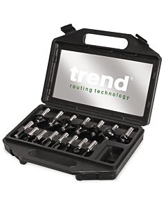 TREND 15 PIECE ROUTER CUTTER SET 1/2" SHANK