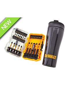 32 Piece FlexTorq Bit Set & Travel Mug DeWalt