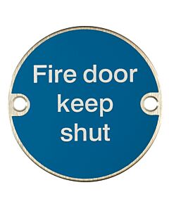 X2020S 76MM FIRE DOOR KEEP SHUT SIGN SSS
