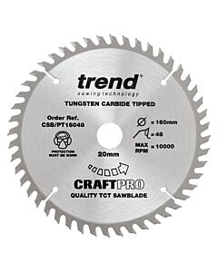 160MM X 48T X 20MM TREND PLUNGE SAW BLADE FOR FESTOOL TS55 CSB/PT16048