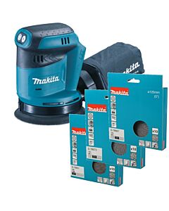 MAKITA DBO180Z 18V LXT SANDER BODY + 30 DISCS 80,120,180G