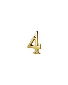 NUMBER "4" VICT FACE FIX BRASS NUMERAL