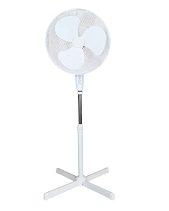 EXCEL 16" PEDESTAL FAN WHITE WITH CROSS BASE 3 SPEED 31164