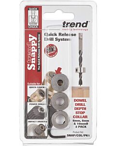 SNAPPY DOWEL DRILL DEPTH COLLAR 3 PACK