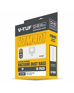 V-TUF VTM401 STACKVAC BAGS 10 PACK M CLASS RATED H13 20L